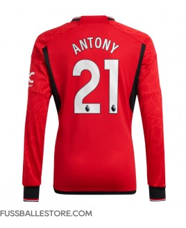 Günstige Manchester United Antony #21 Heimtrikot 2023-24 Langarm